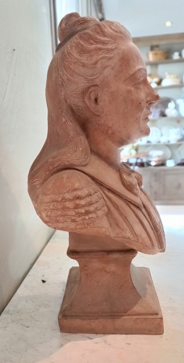 Bust Of Woman In Terracotta 19th-photo-3