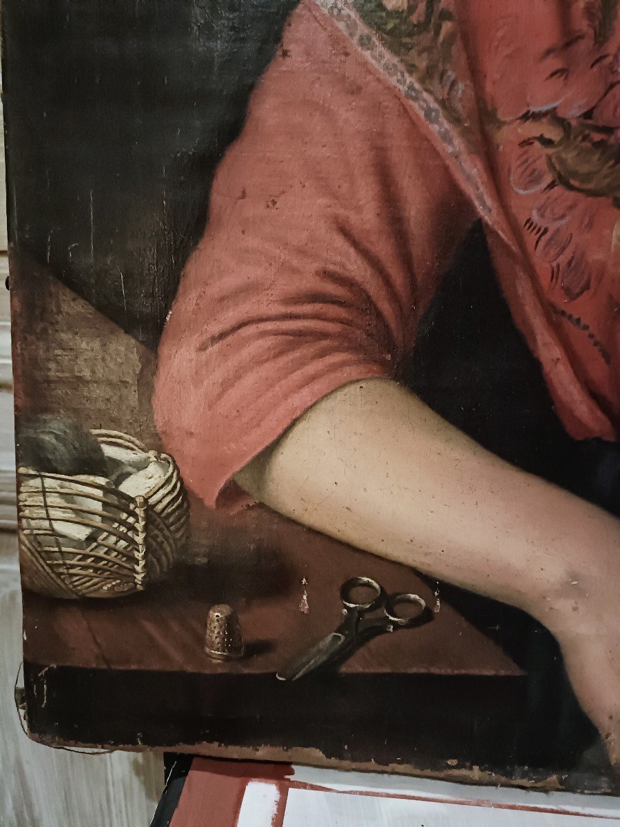 Portrait Of A Seamstress In The 19th Century-photo-2