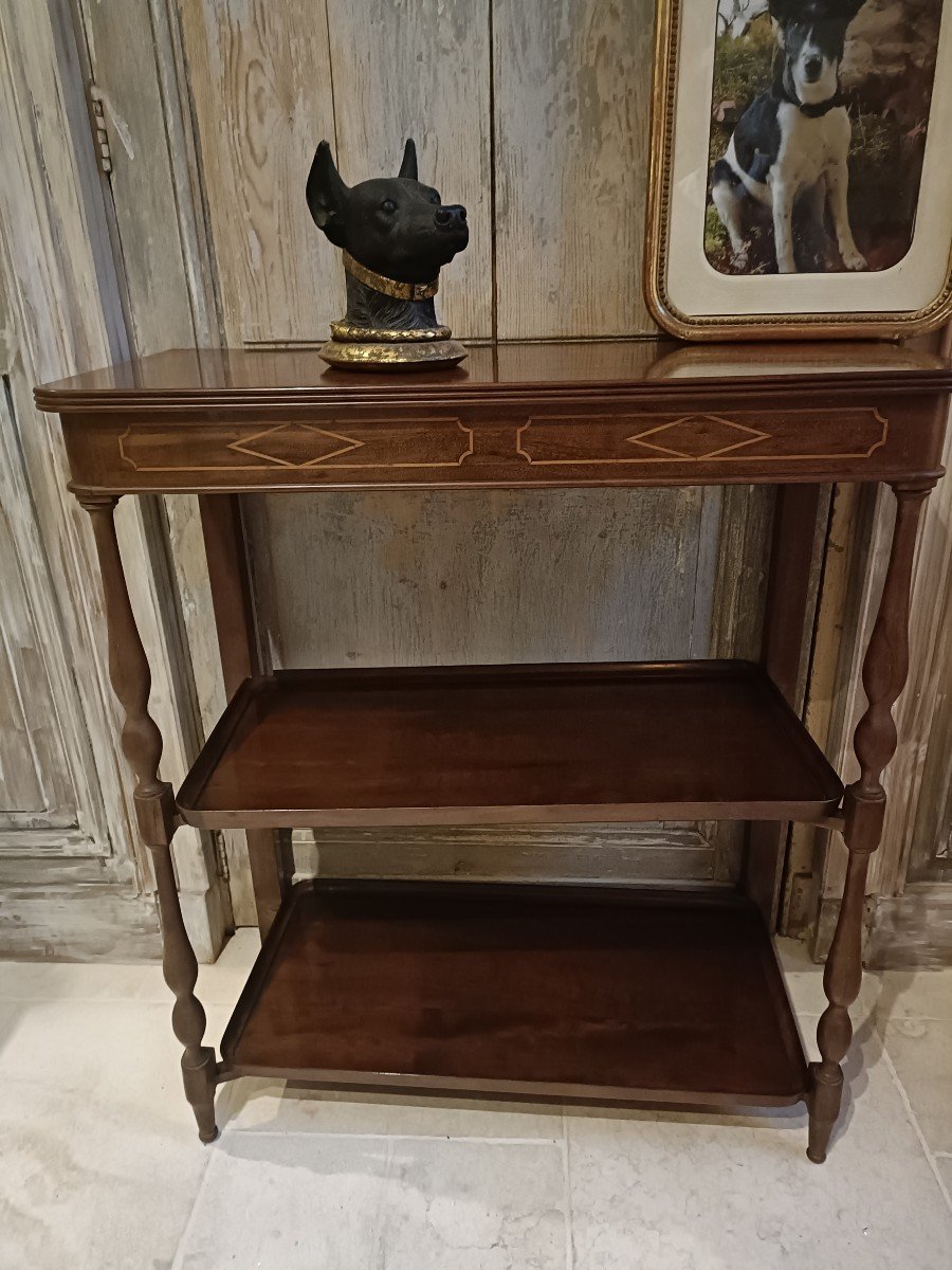 19th Century Solid Mahogany English Console Table-photo-2