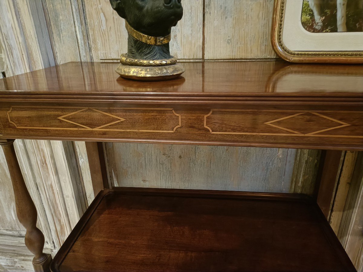 19th Century Solid Mahogany English Console Table-photo-3