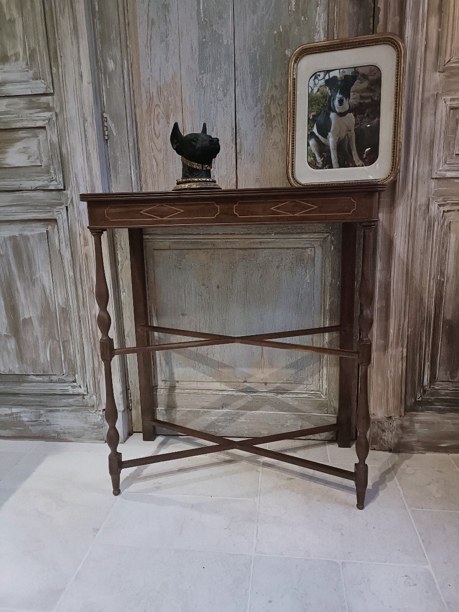 19th Century Solid Mahogany English Console Table-photo-4