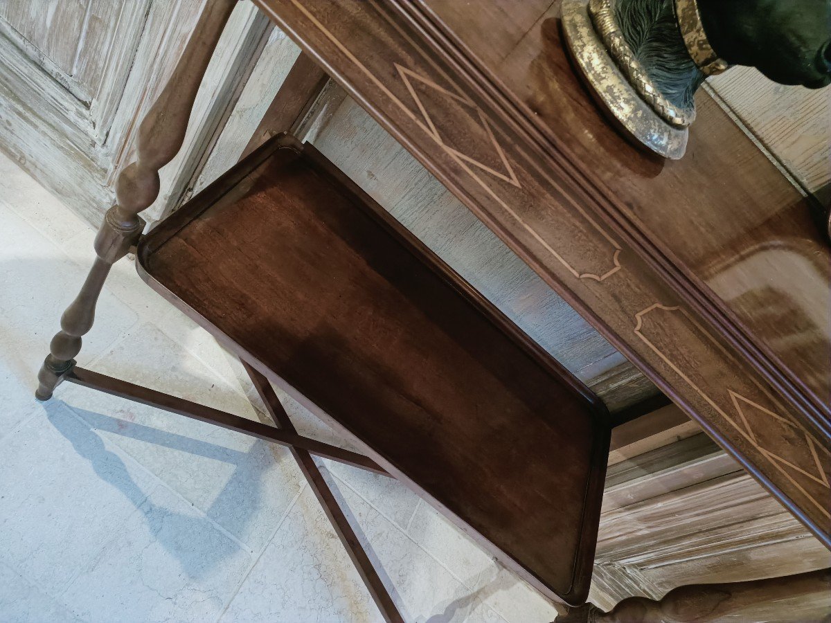 19th Century Solid Mahogany English Console Table-photo-3