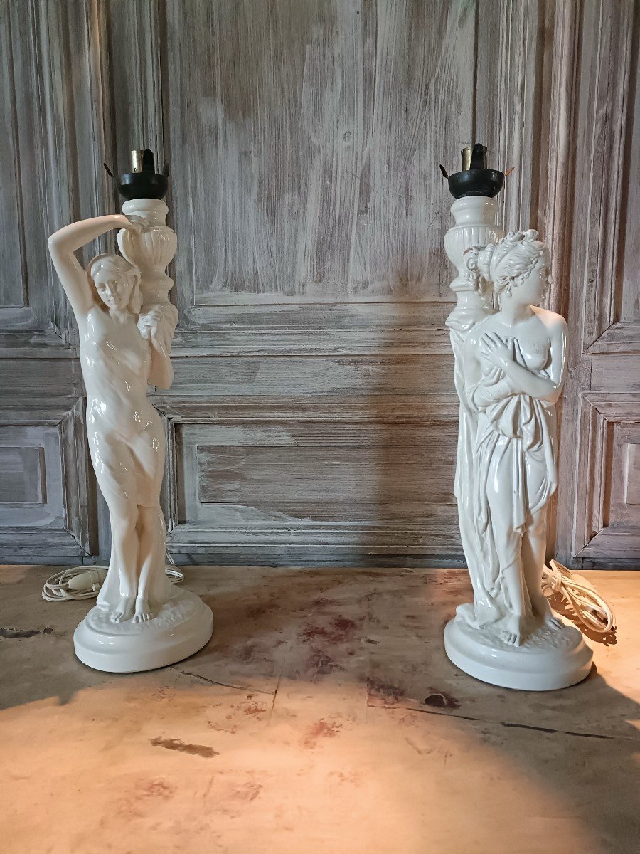 Pair Of Neo Classical Style Lamps 