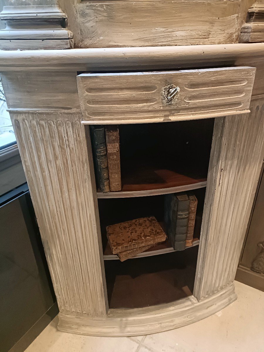 Corner Cabinet In Weathered Wood -photo-4