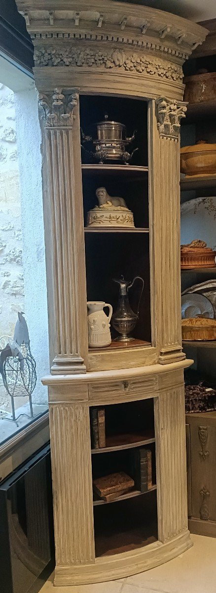 Corner Cabinet In Weathered Wood 