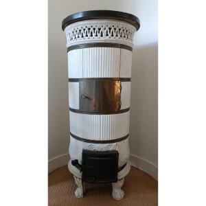 Alsatian White Earthenware Stove 