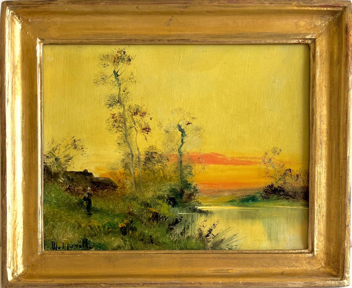 “riverside At Sunset” M. Morillo