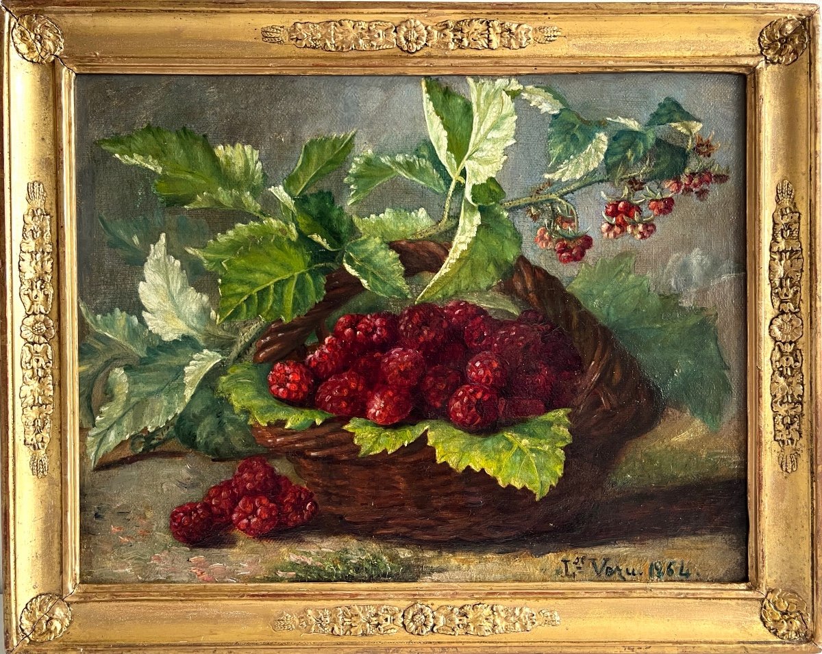 "Panier de framboises" Louise Vezu