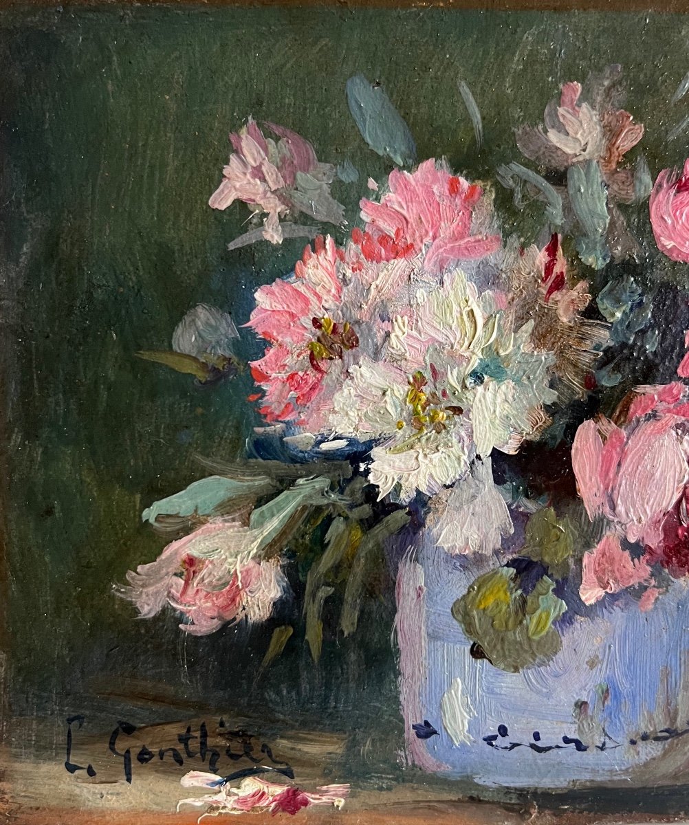 "roses And Carnations In A Vase" Gonthier-photo-3