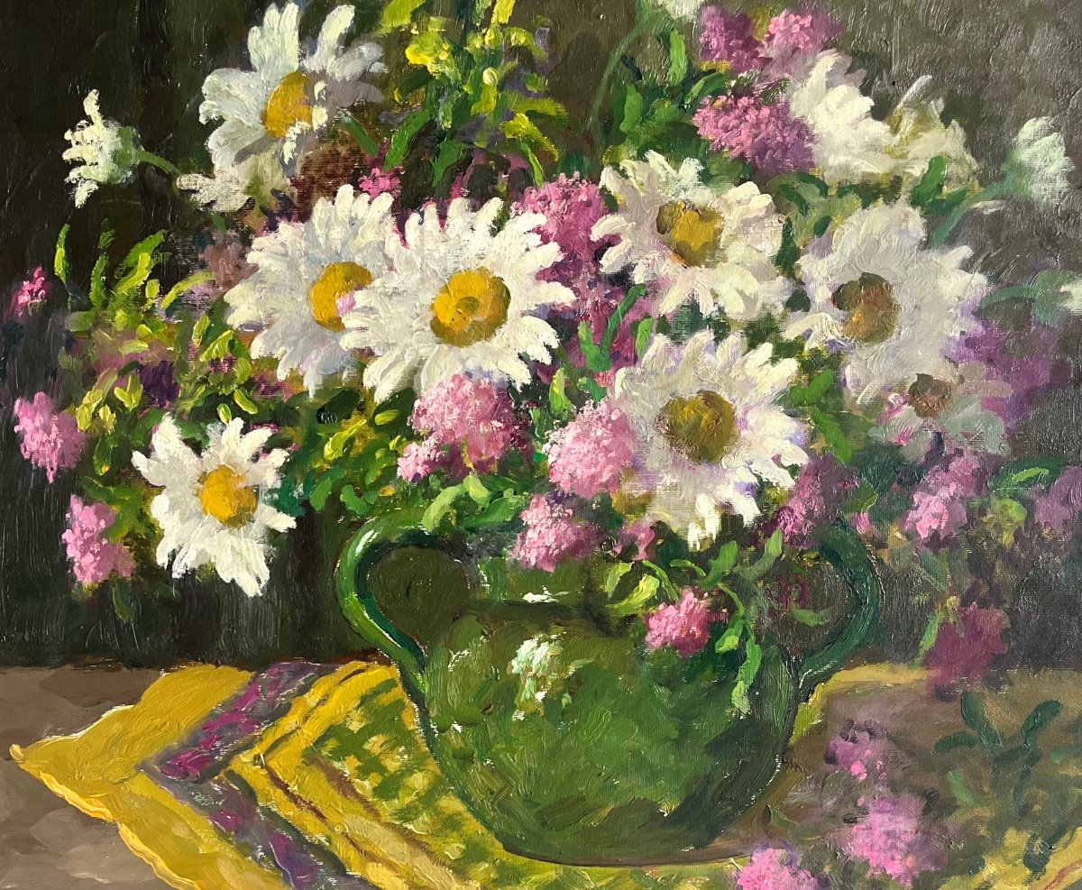 "Bouquet de marguerites et lilas" Adeline Hugonnard-photo-3