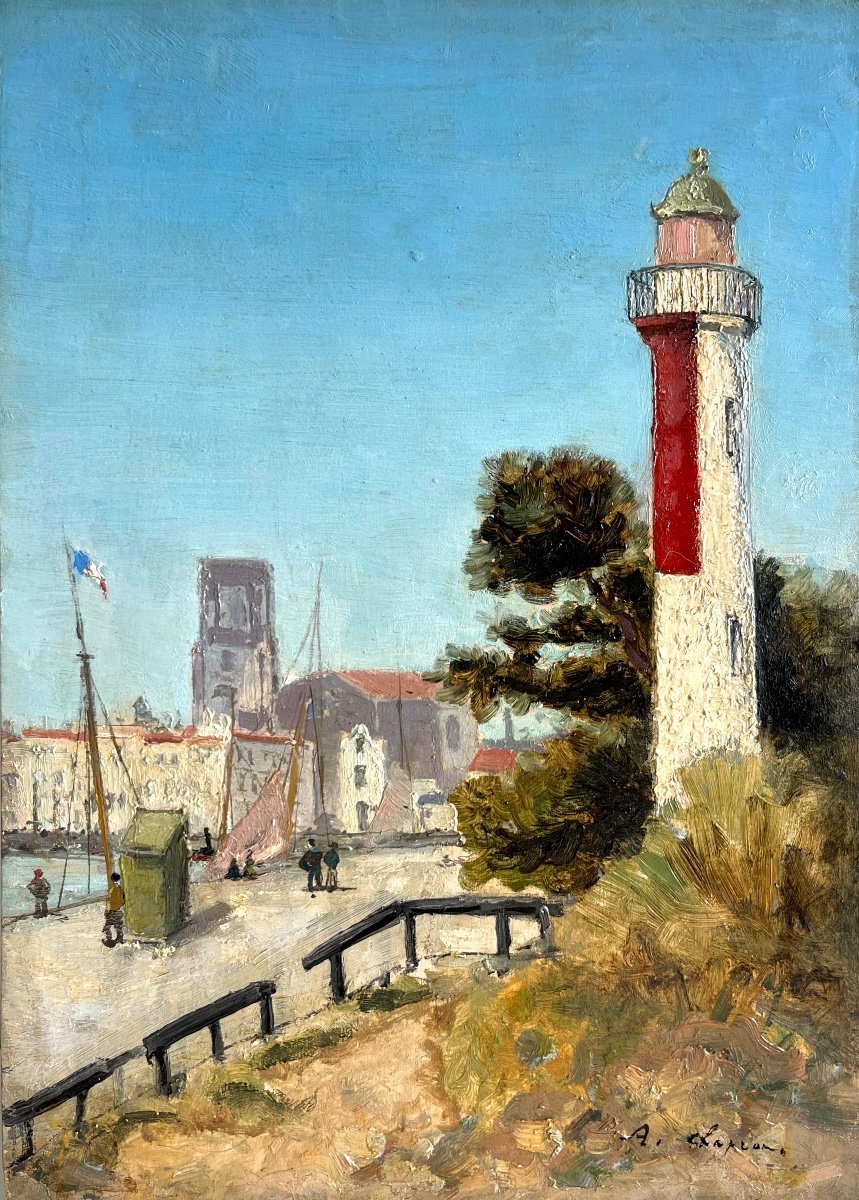 "Le phare" Ecole française début 20ème-photo-2