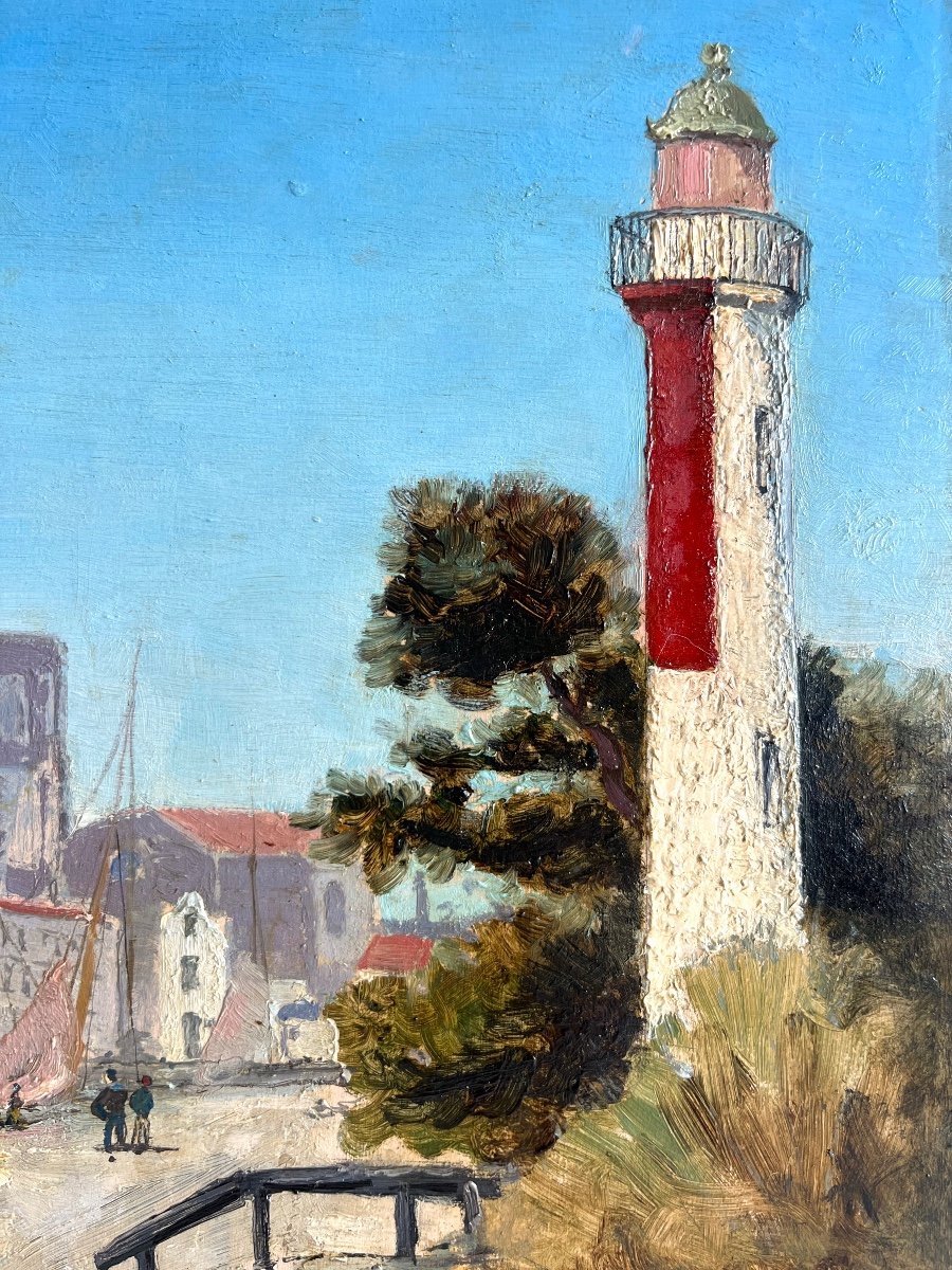 "Le phare" Ecole française début 20ème-photo-4