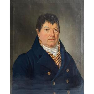 "Portrait d'homme en redingote" Lefebvre 1817