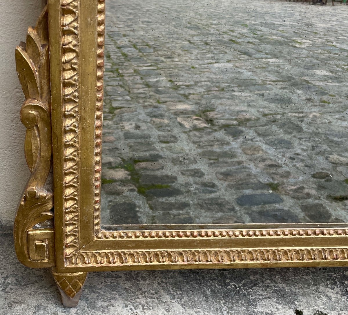 Louis XVI Period Mirror In Golden Wood-photo-4