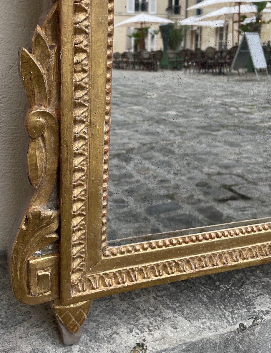 Louis XVI Period Mirror In Golden Wood-photo-6