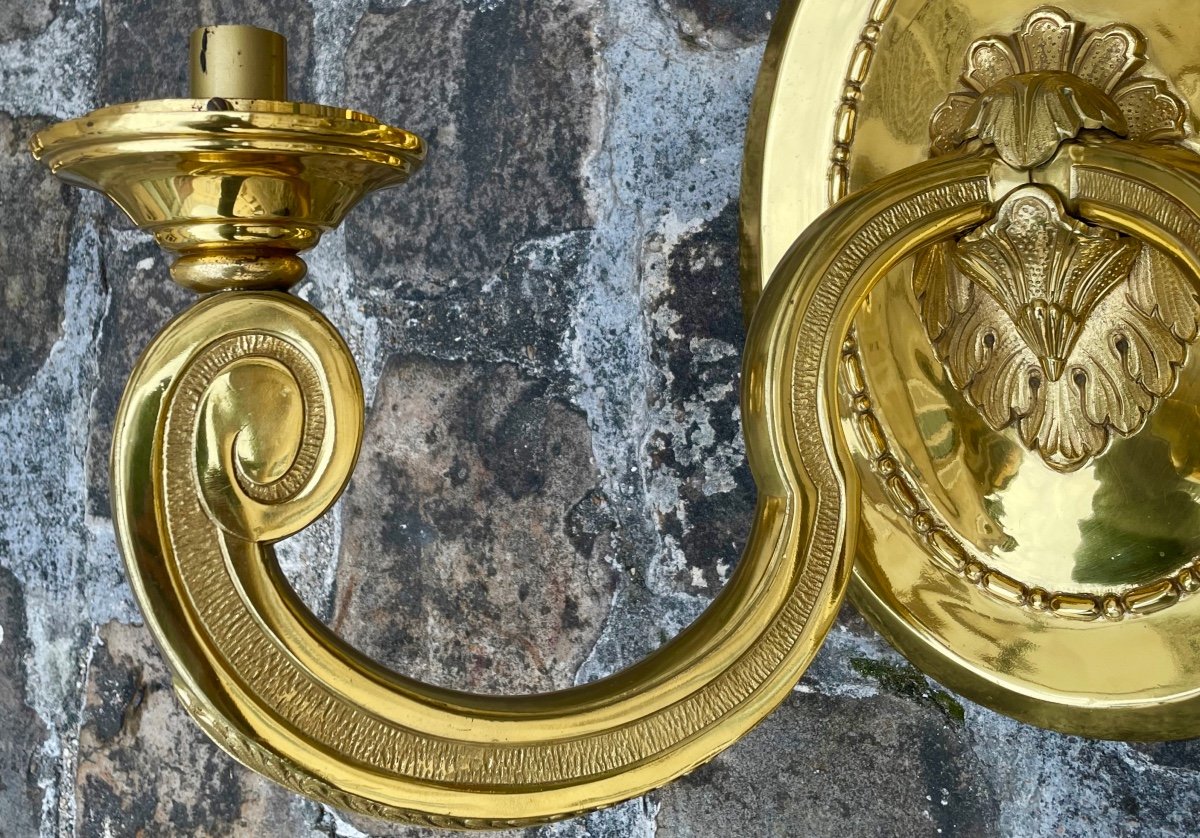 Pair Of Louis XVI Sconces. Maison Charles & Fils-photo-4