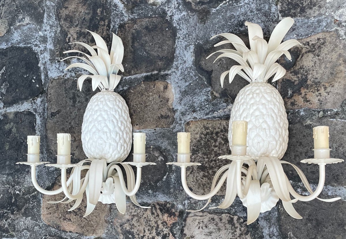 Pair Of Pineapple Sconces-photo-4