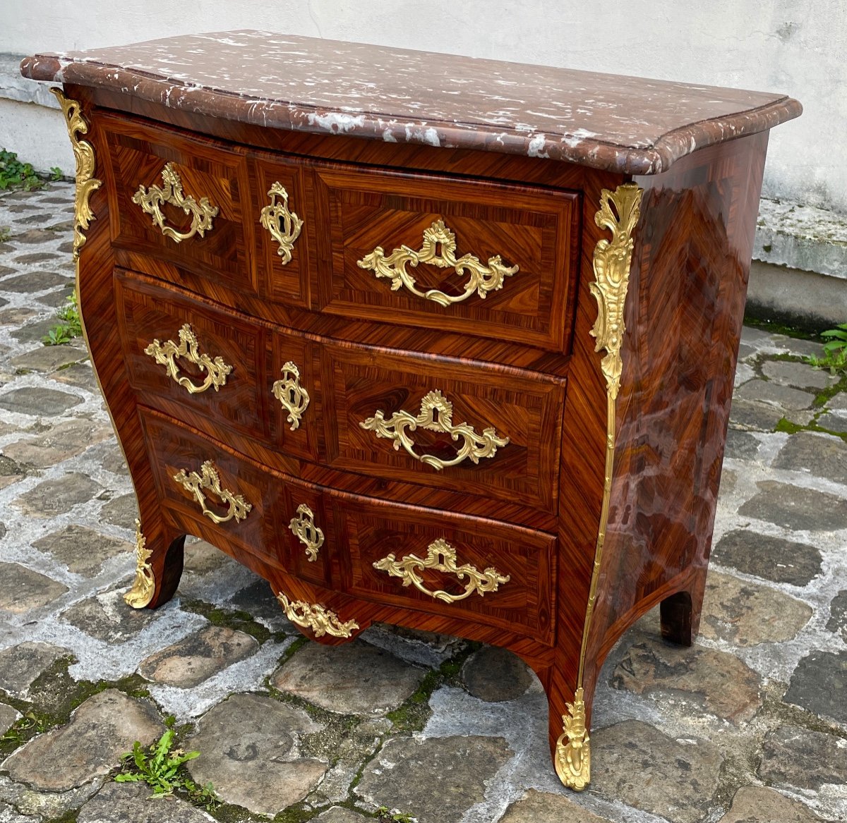 Louis XV Period Chest Of Drawers Stamped Jc Ellaume-photo-2