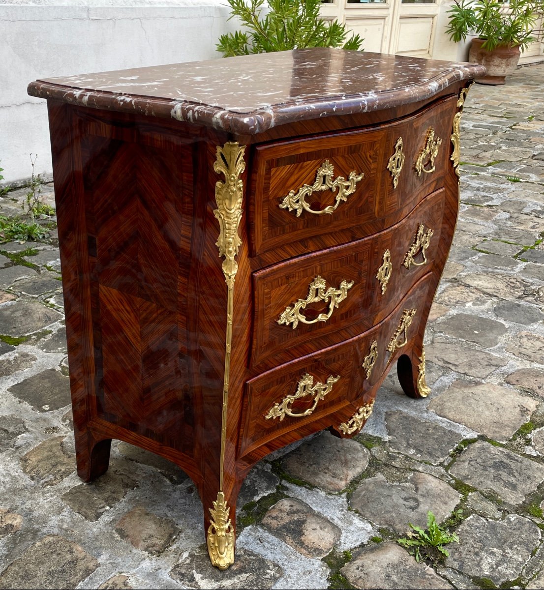 Louis XV Period Chest Of Drawers Stamped Jc Ellaume-photo-3