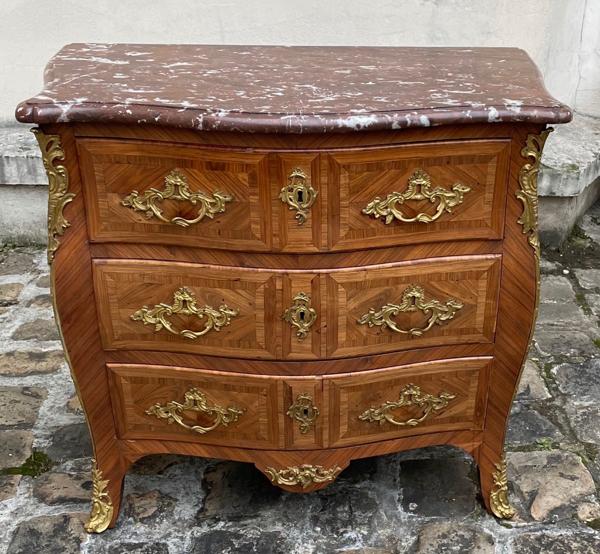 Commode d'époque Louis XV Estampillée J.c. Ellaume-photo-1