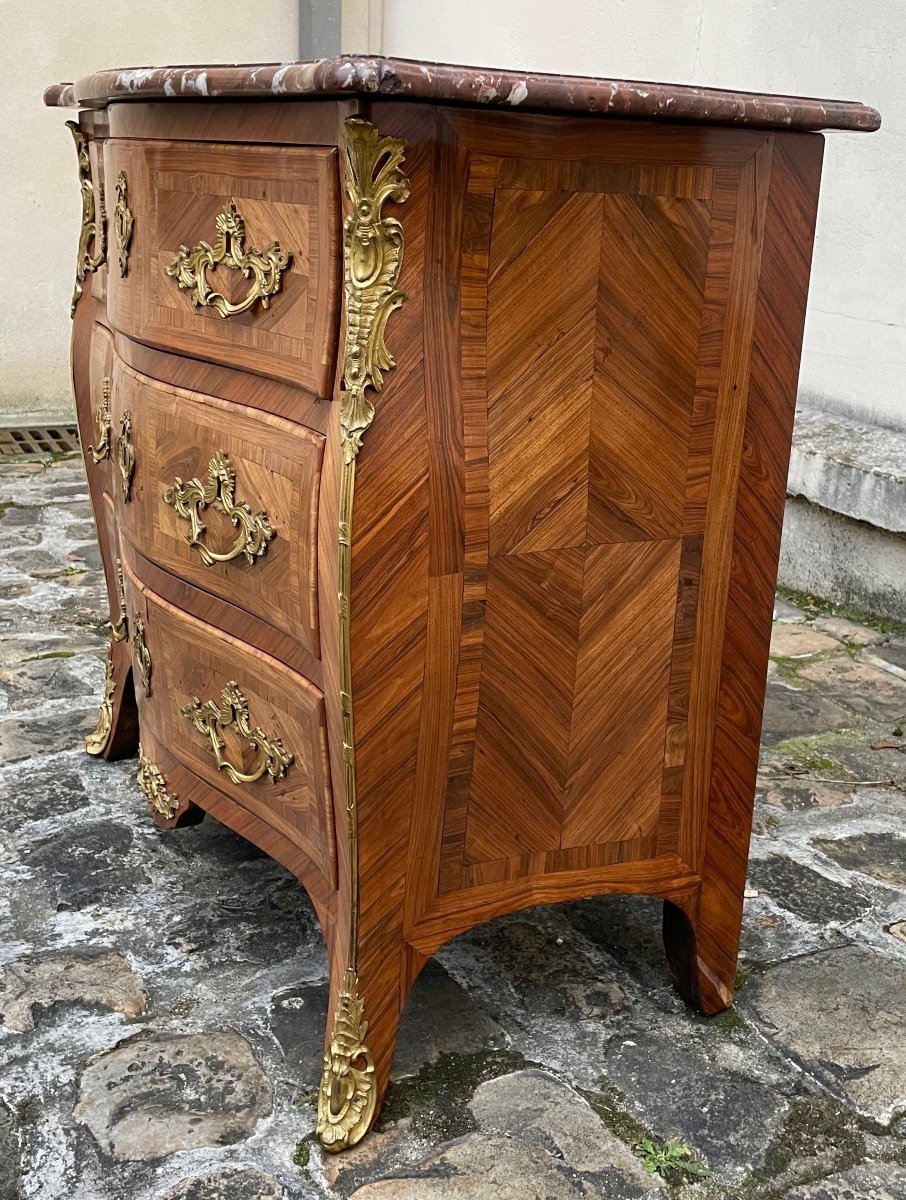 Commode d'époque Louis XV Estampillée J.c. Ellaume-photo-6