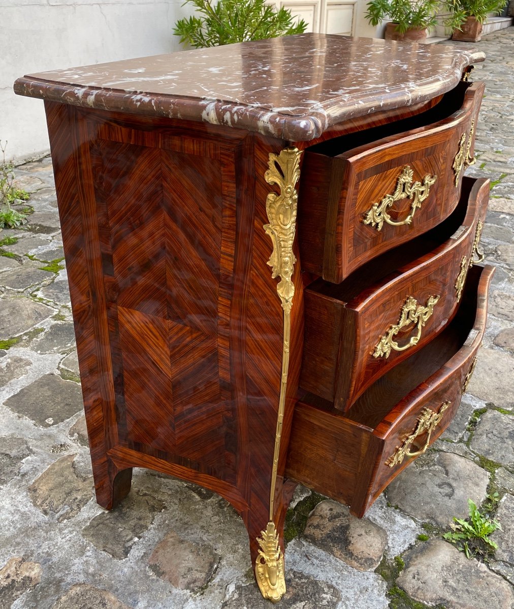 Louis XV Period Chest Of Drawers Stamped Jc Ellaume-photo-5