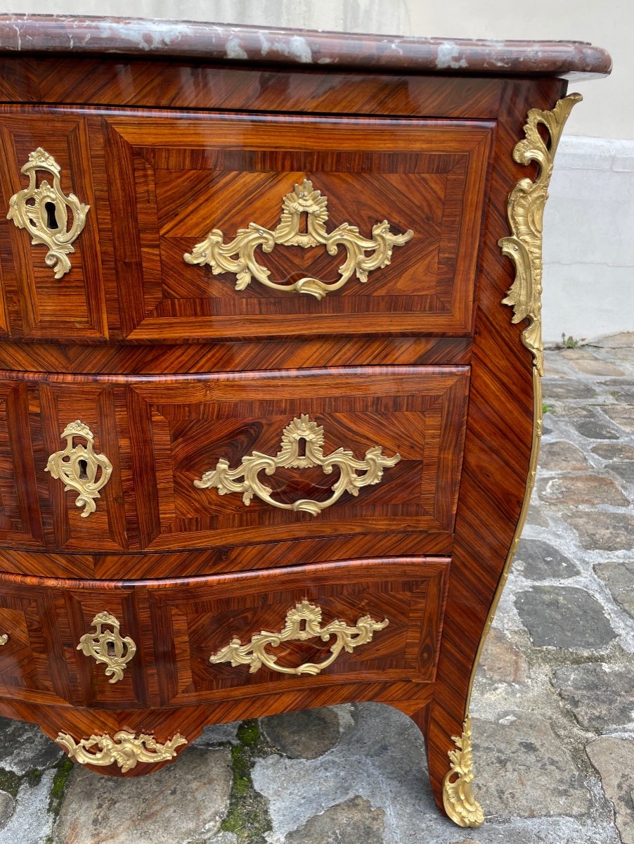 Louis XV Period Chest Of Drawers Stamped Jc Ellaume-photo-7