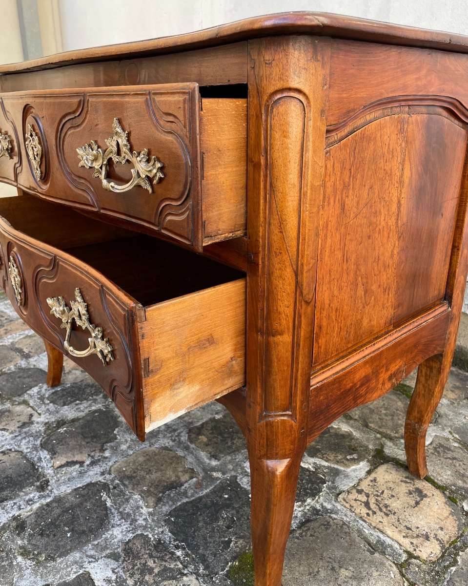 Commode d'époque Régence En Noyer-photo-2