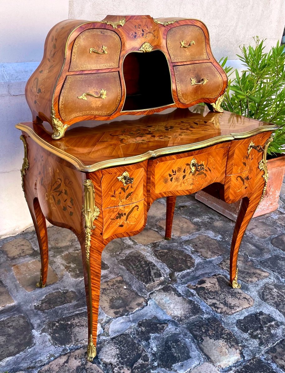 Petit bureau de Dame de style Louis XV.  Ancienne collection  Rothschild-photo-4