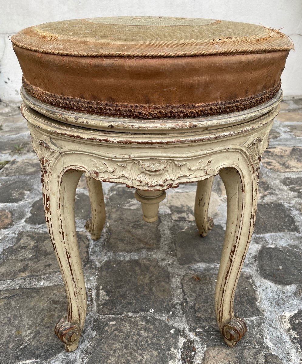 Tabouret De Piano De Style Louis XV-photo-2