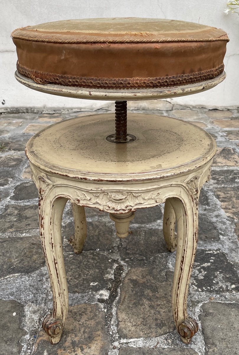 Tabouret De Piano De Style Louis XV-photo-4