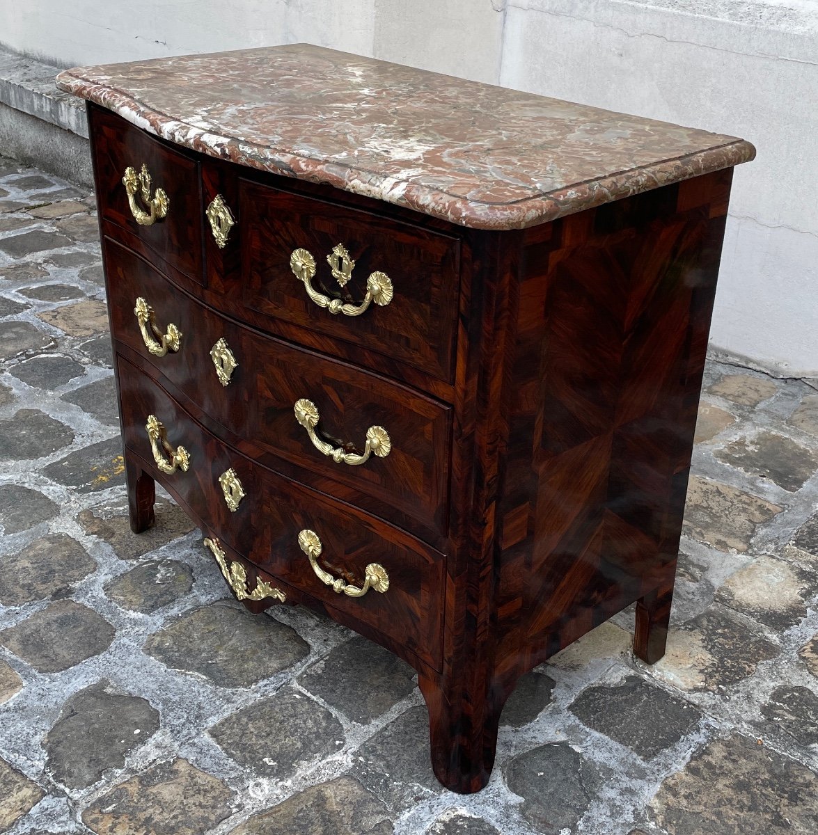 Commode d'époque Louis XIV, En Palissandre.-photo-4