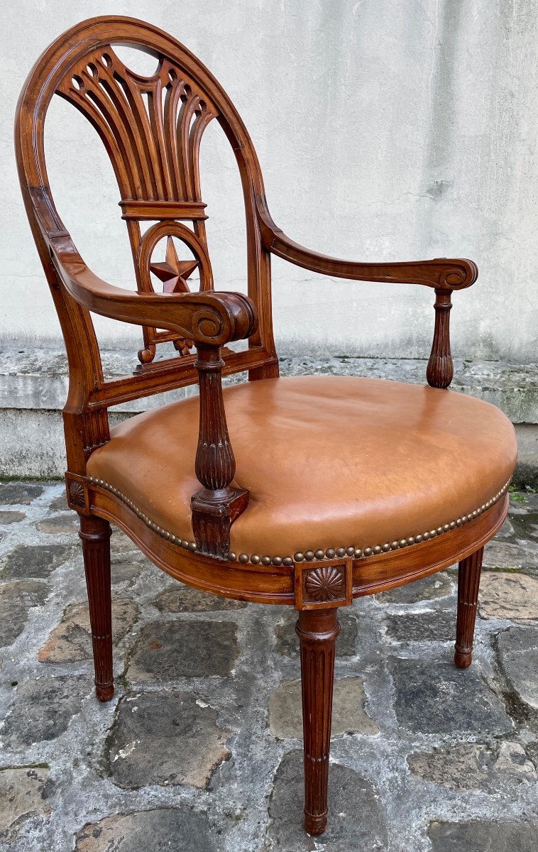 Fauteuil De Bureau En Acajou-photo-4