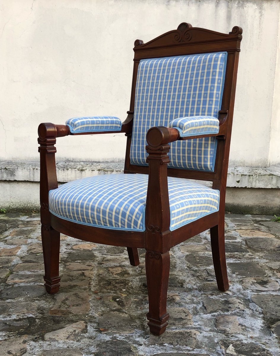 Jacob Stamped Mahogany Armchair-photo-3