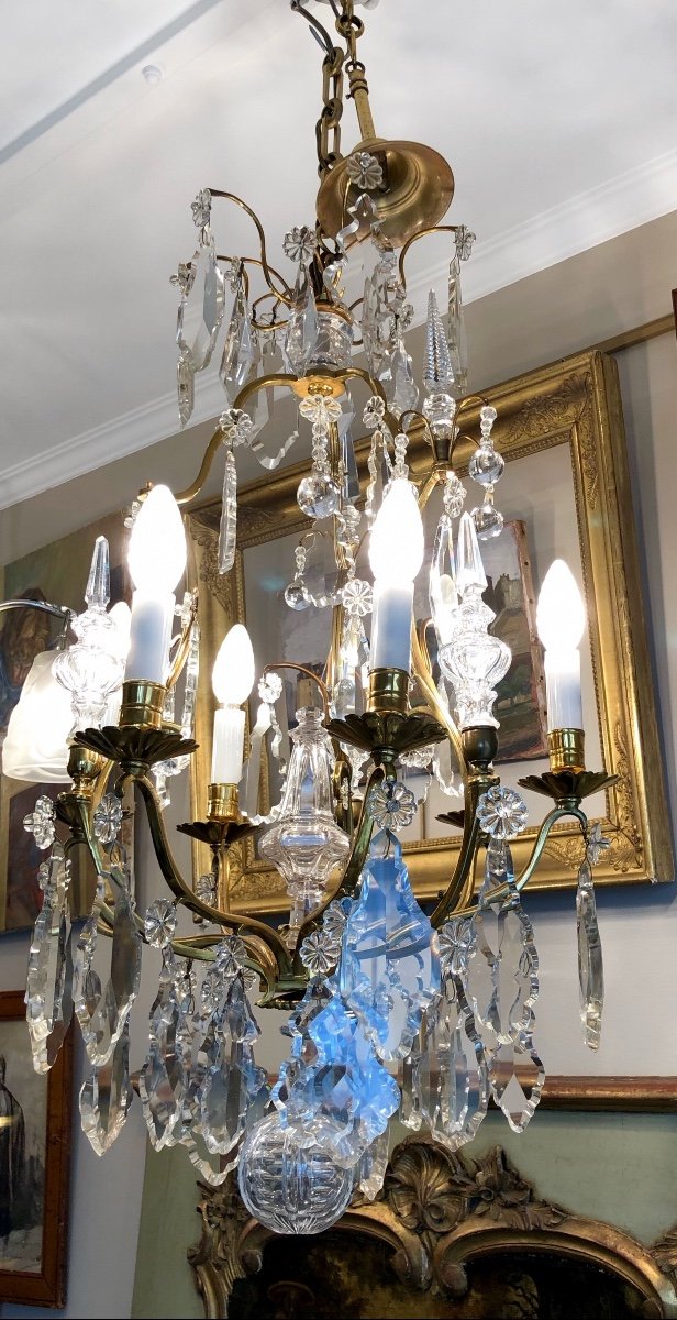 Louis XV Cage Chandelier, Crystal-photo-2