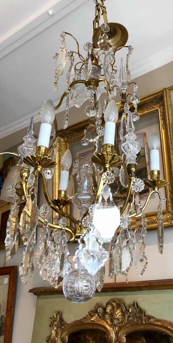 Louis XV Cage Chandelier, Crystal-photo-2