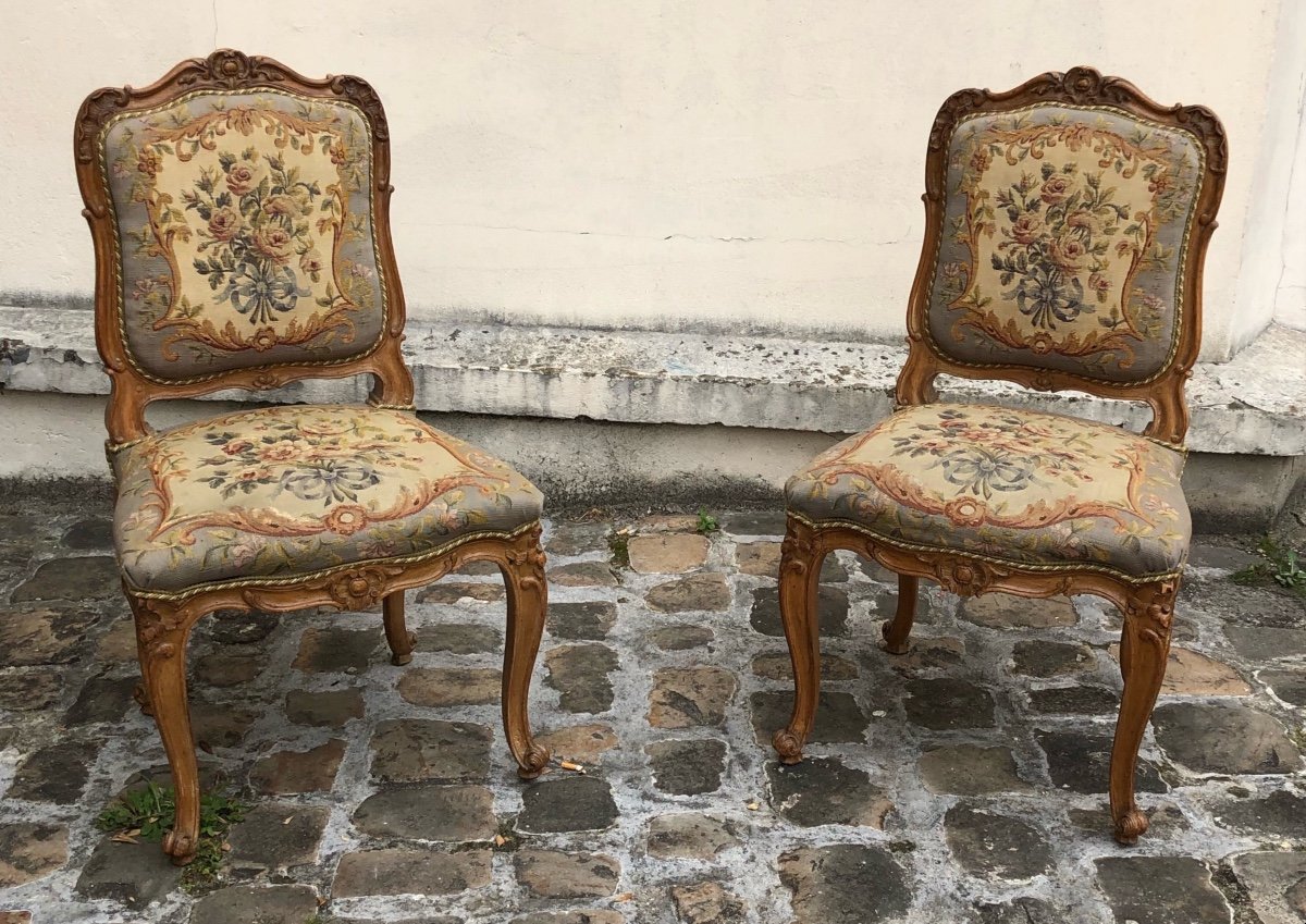 Six Louis XV Chairs-photo-3