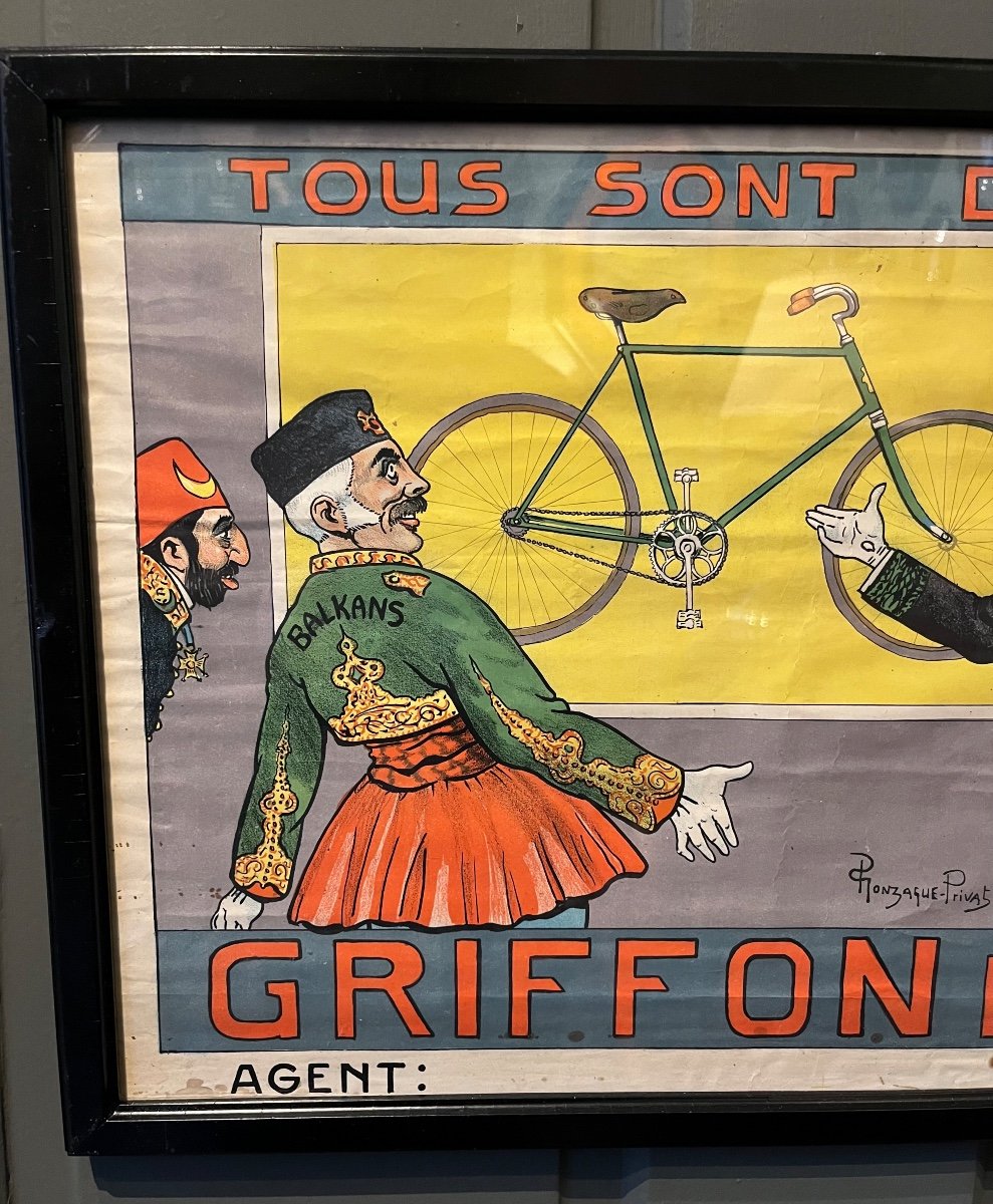 Affiche - Griffon D’abord - Tous Sont D’accord - Gonzague Privat 1910-photo-2