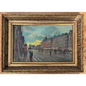 Paul Flaubert - Impressionist Painter - Hsp Rue De Paris
