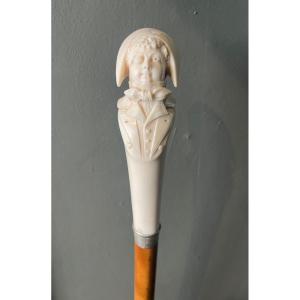 Antique Cane - Incredible Ivory Knob - Dandy XIX