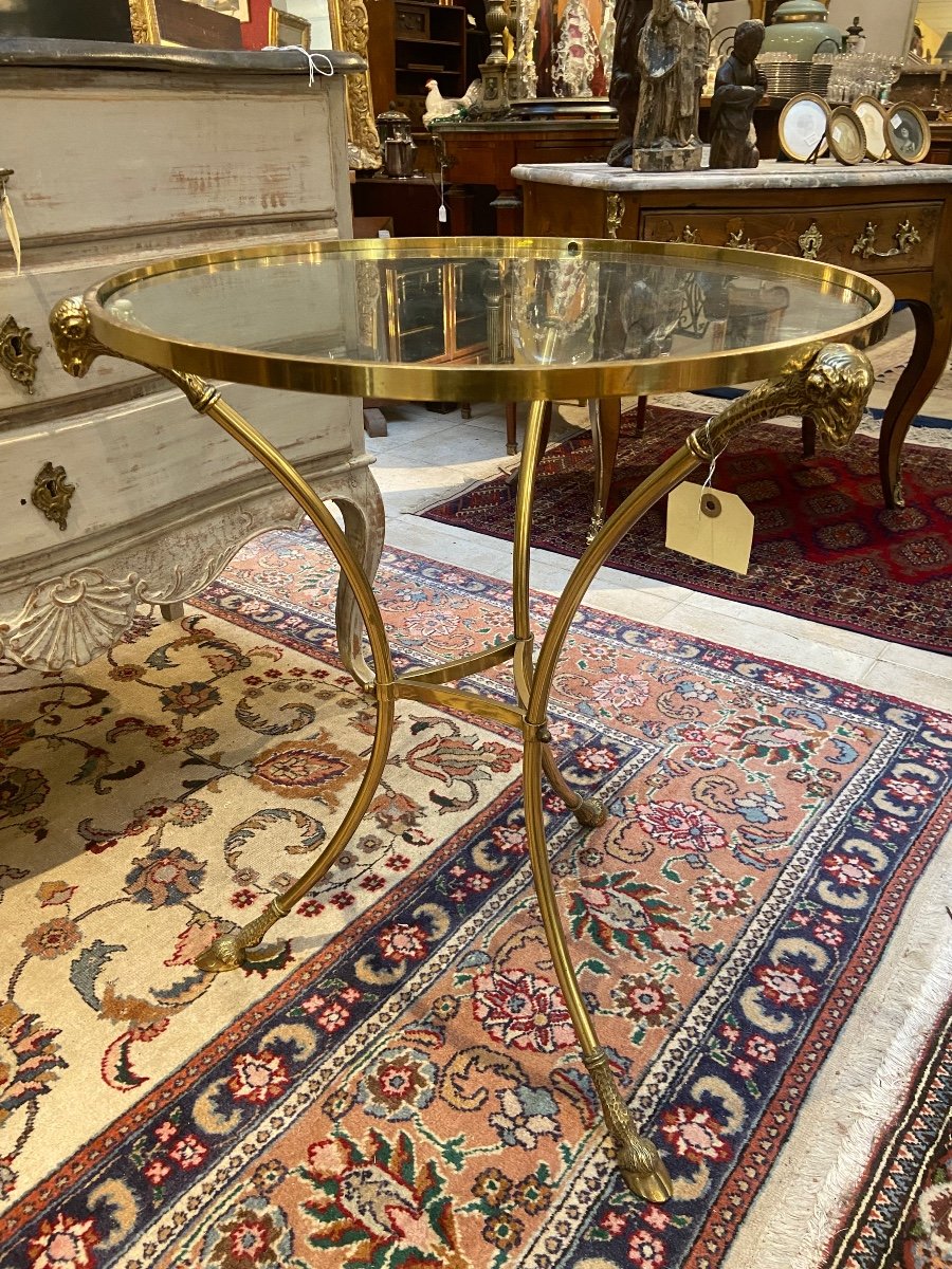 Golden Pedestal Table