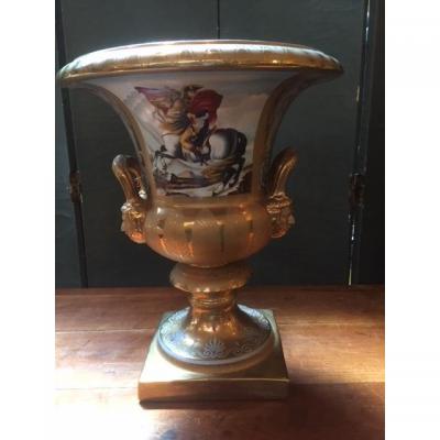 Grand Vase Golden Medicis Porcelain19th