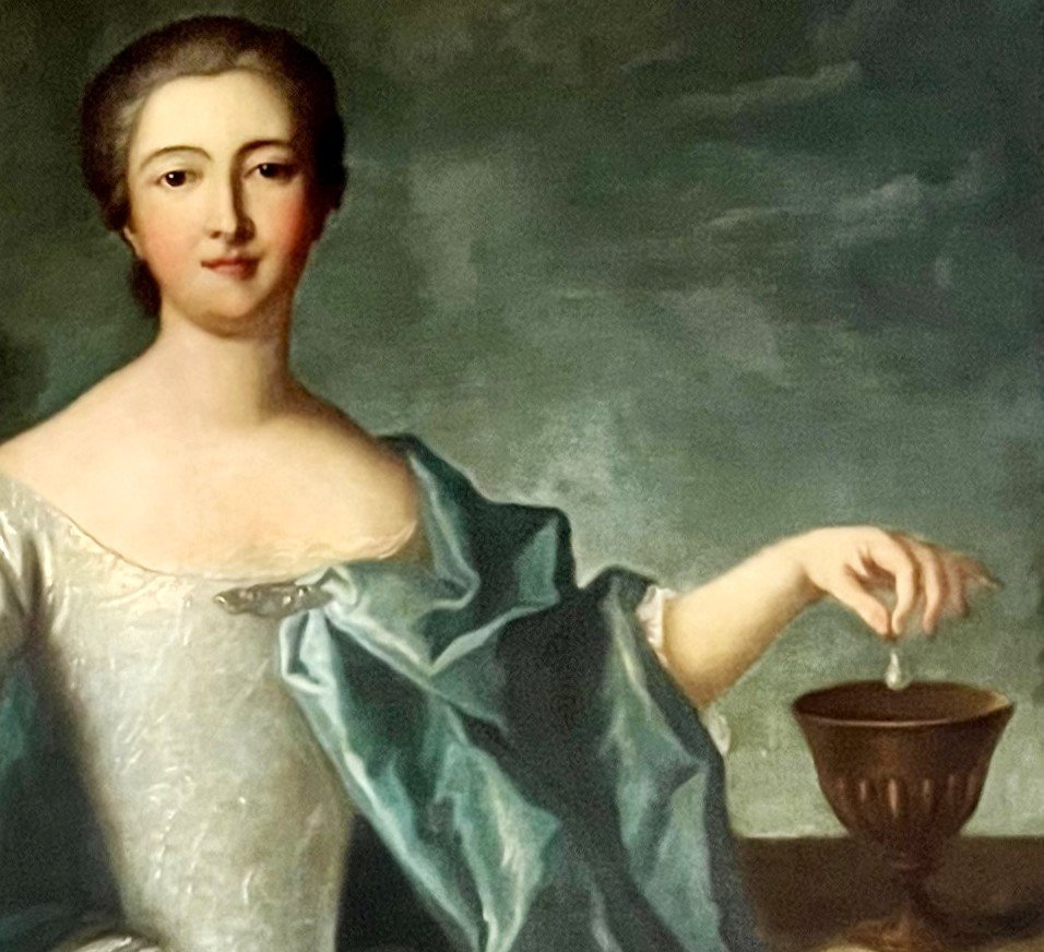 Portrait De Dame De Qualité En Cléopâtre dans Le goût de Jean Marc Nattier-photo-4