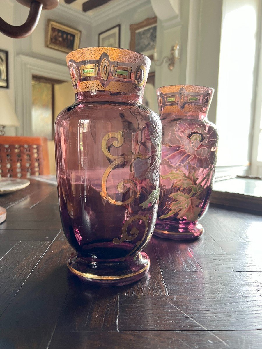 Pair Of Cyrano Model Vases By Théodore Legras-photo-3