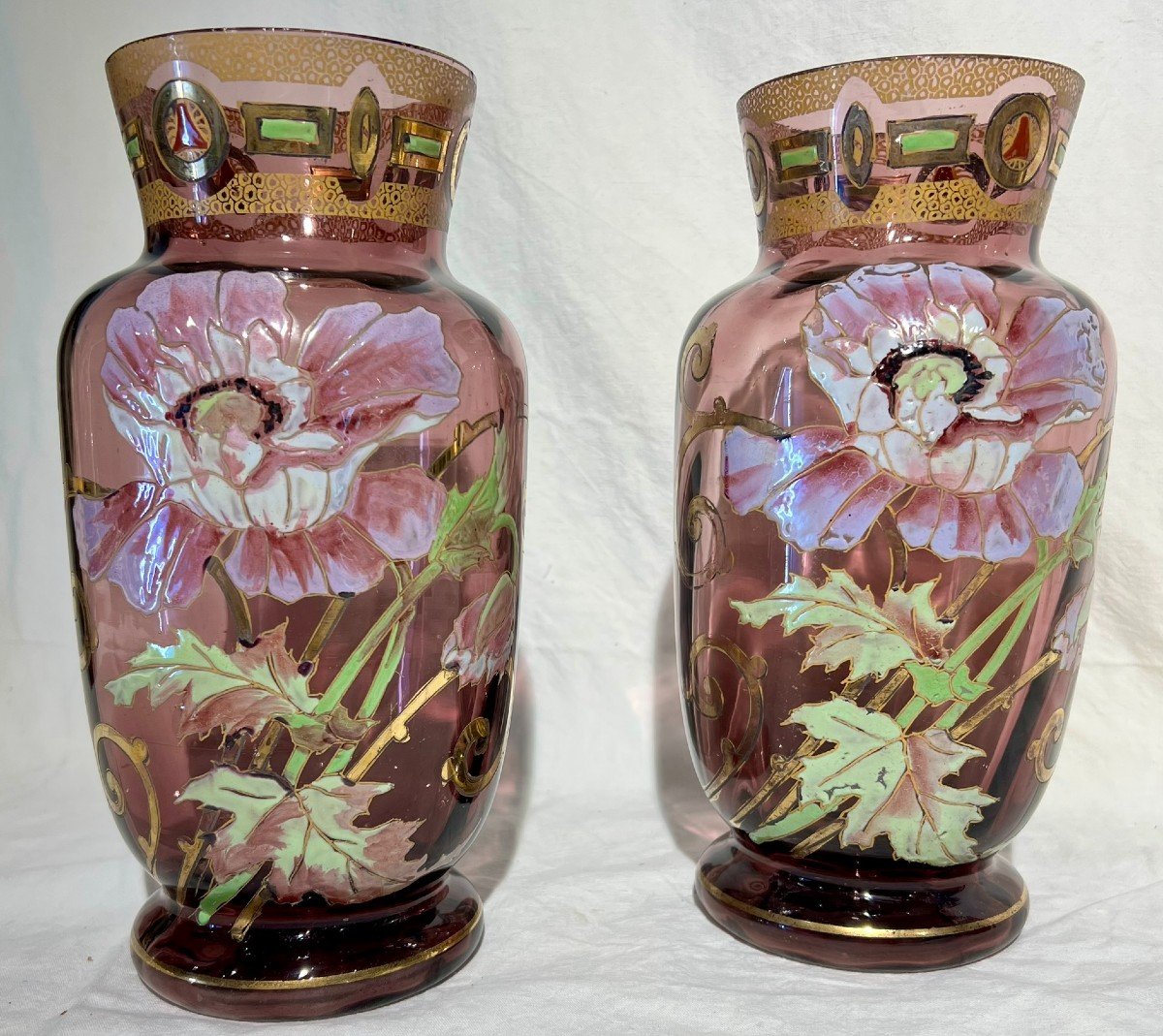 Pair Of Cyrano Model Vases By Théodore Legras