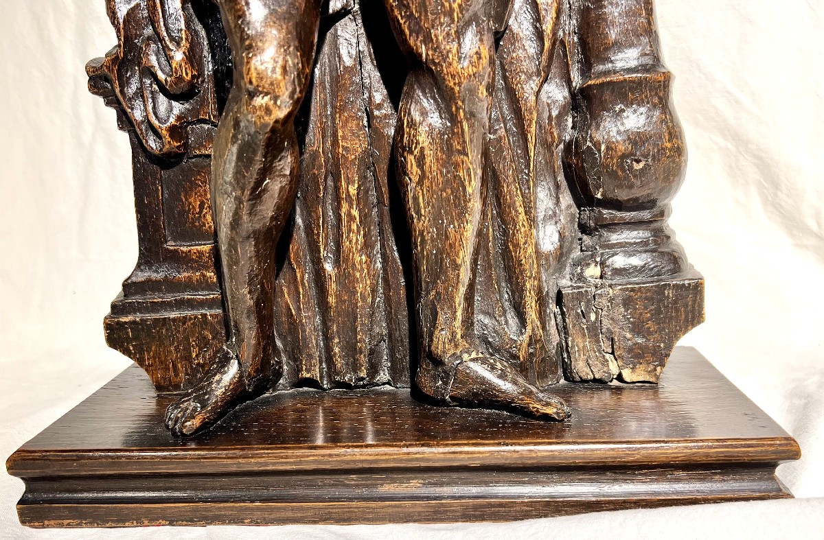 Christ En Bois Sculpté, Fin Du XVIIe Début XVIIIème Siècle-photo-5