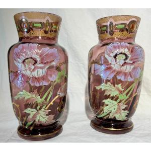 Pair Of Cyrano Model Vases By Théodore Legras