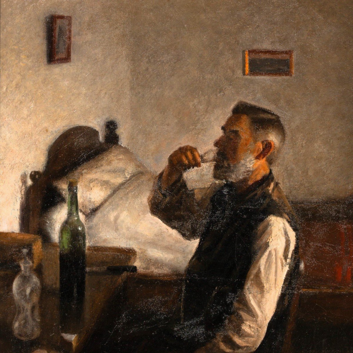 Farmer Busy Eating His Meal, (i Think He's Just Drinking) By Axel Soeb-photo-3