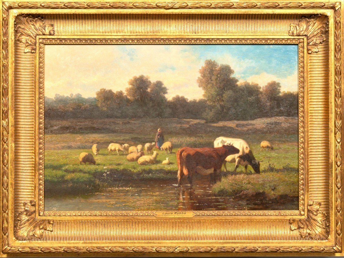 Grazing Cattle By Louis Robbe (certified)-photo-1