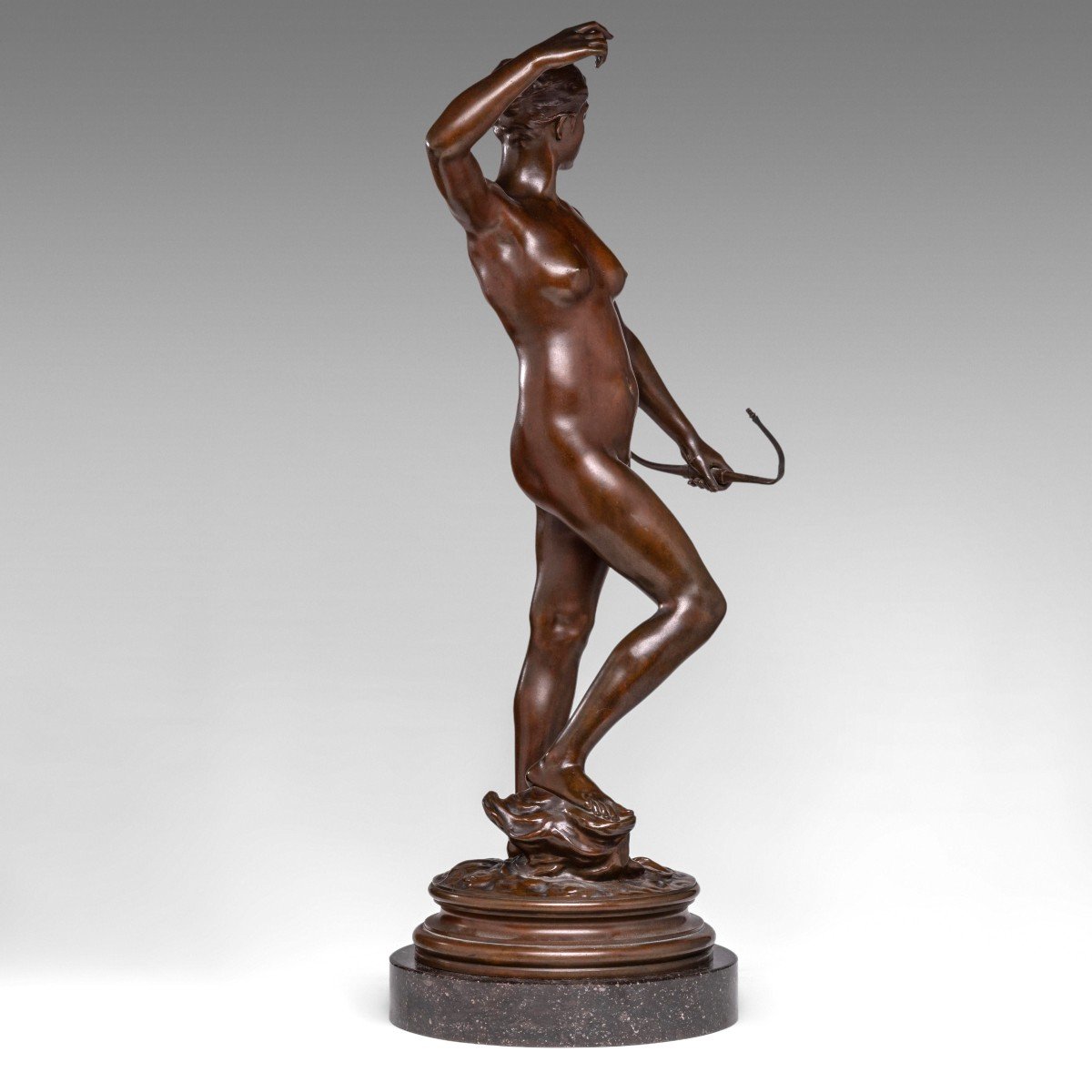 Diana The Huntress, A Bronze Sculpture By Alexandre Falguière (1831–1900)-photo-1